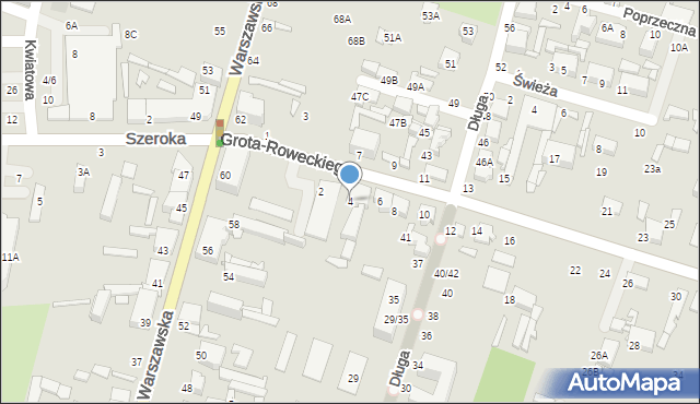 Tomaszów Mazowiecki, Grota-Roweckiego Stefana, gen., 4, mapa Tomaszów Mazowiecki