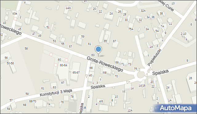 Tomaszów Mazowiecki, Grota-Roweckiego Stefana, gen., 65, mapa Tomaszów Mazowiecki