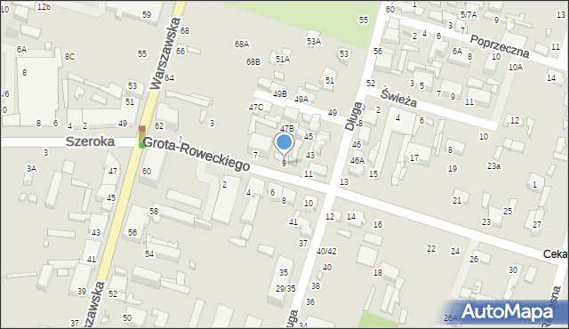 Tomaszów Mazowiecki, Grota-Roweckiego Stefana, gen., 9, mapa Tomaszów Mazowiecki