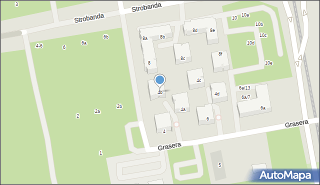 Toruń, Grasera Konrada, 4b, mapa Torunia