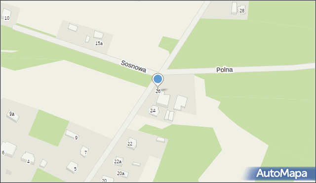 Trąbki, Graniczna, 26, mapa Trąbki