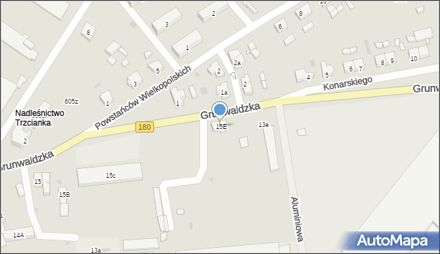 Trzcianka, Grunwaldzka, 15E, mapa Trzcianka