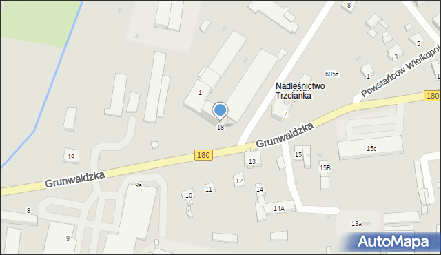 Trzcianka, Grunwaldzka, 18, mapa Trzcianka