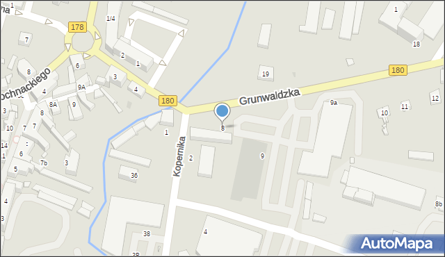 Trzcianka, Grunwaldzka, 8, mapa Trzcianka