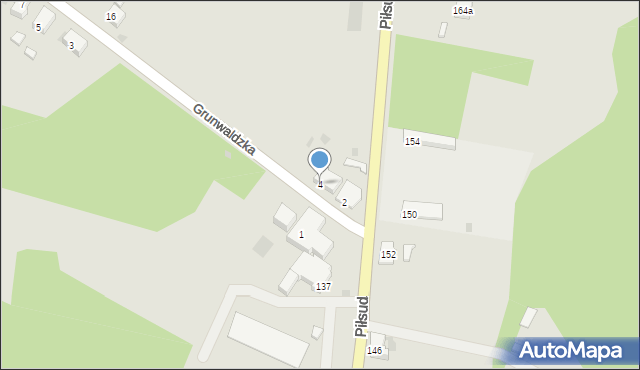 Trzebinia, Grunwaldzka, 4, mapa Trzebinia