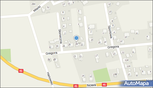 Tworków, Gregora Józefa, ks., 24, mapa Tworków