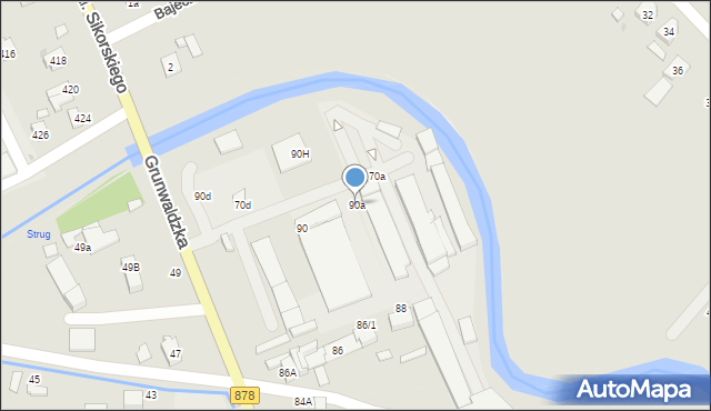 Tyczyn, Grunwaldzka, 90a, mapa Tyczyn