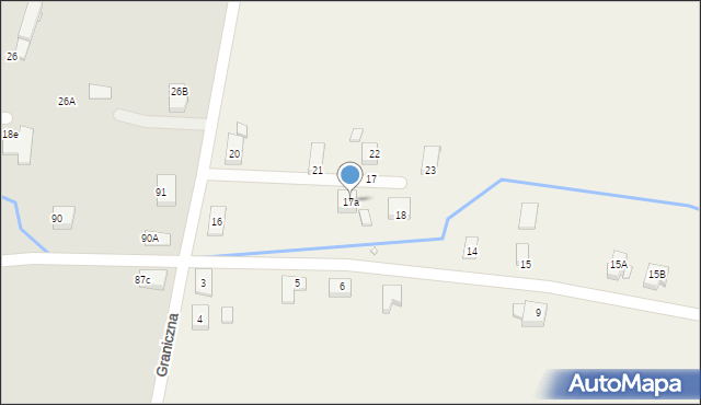 Uniegoszcz, Graniczna, 17a, mapa Uniegoszcz