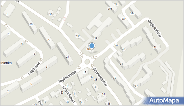 Ustka, Grunwaldzka, 39i, mapa Ustka