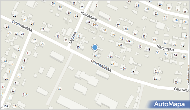 Wągrowiec, Grunwaldzka, 39, mapa Wągrowiec