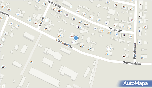 Wągrowiec, Grunwaldzka, 45, mapa Wągrowiec