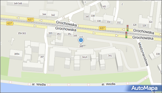 Warszawa, Grochowska, 345, mapa Warszawy