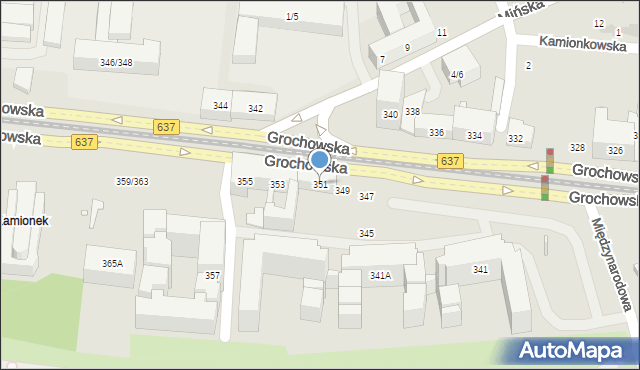 Warszawa, Grochowska, 351, mapa Warszawy