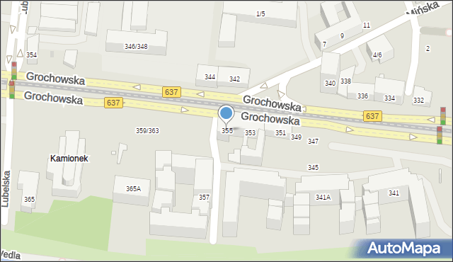 Warszawa, Grochowska, 355, mapa Warszawy