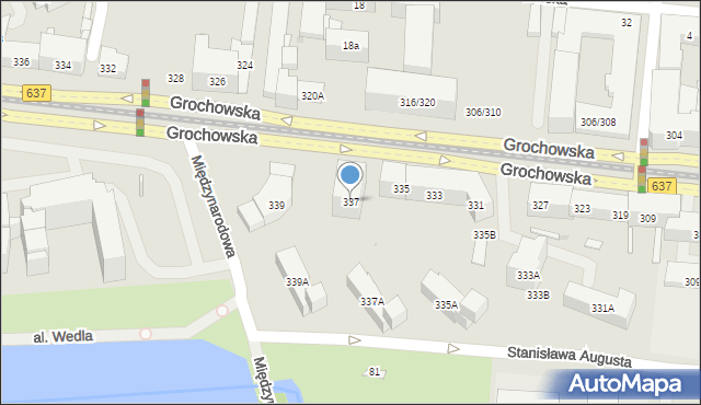 Warszawa, Grochowska, 337, mapa Warszawy