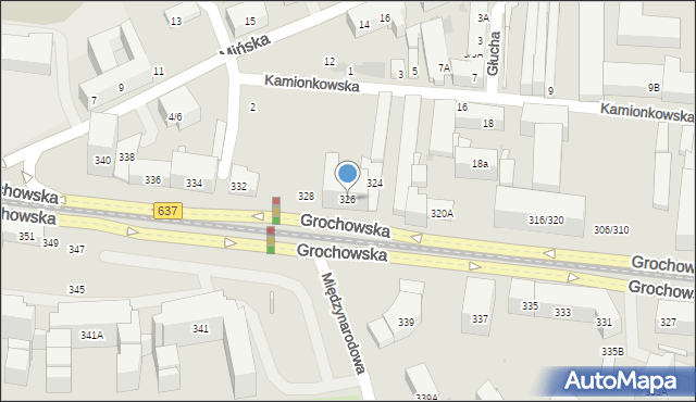 Warszawa, Grochowska, 326, mapa Warszawy