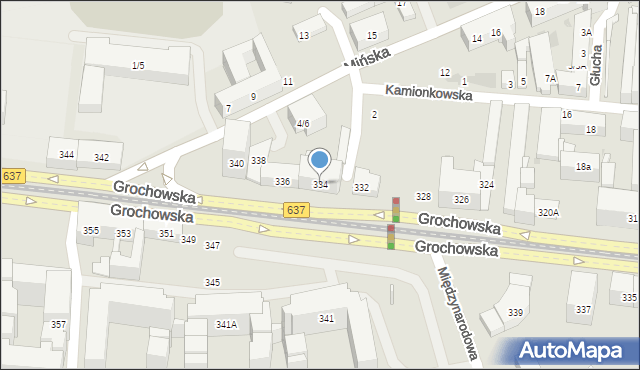 Warszawa, Grochowska, 334, mapa Warszawy
