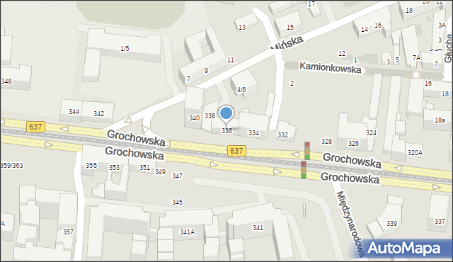 Warszawa, Grochowska, 336, mapa Warszawy