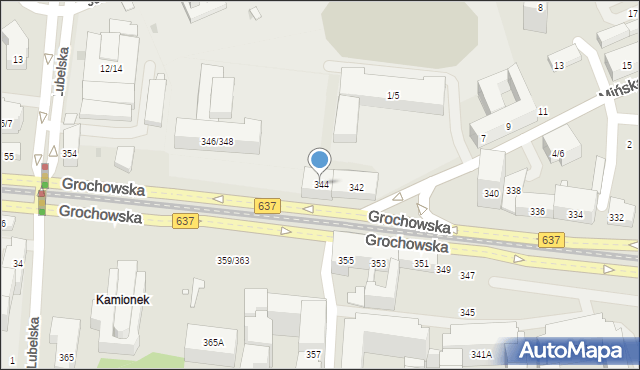 Warszawa, Grochowska, 344, mapa Warszawy