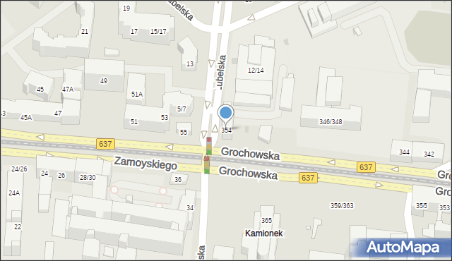 Warszawa, Grochowska, 354, mapa Warszawy