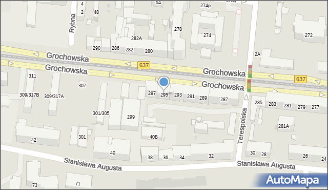 Warszawa, Grochowska, 295, mapa Warszawy