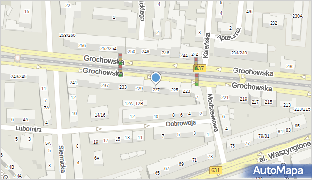 Warszawa, Grochowska, 227, mapa Warszawy