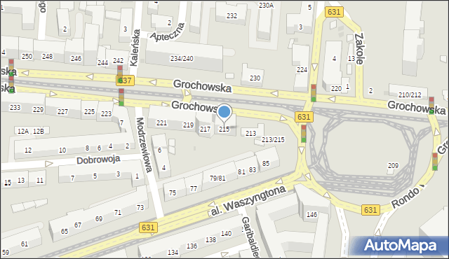 Warszawa, Grochowska, 215, mapa Warszawy