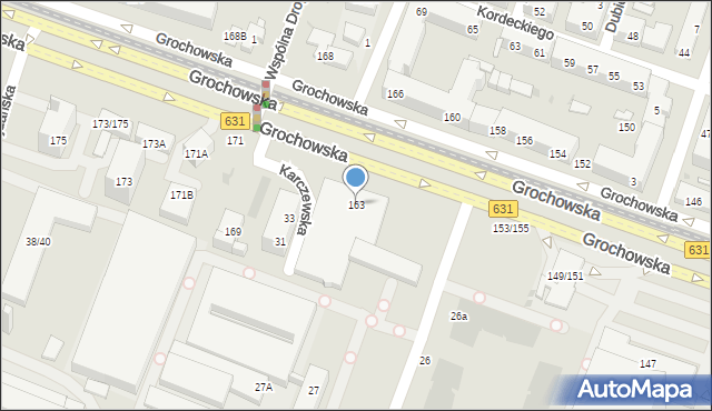 Warszawa, Grochowska, 163, mapa Warszawy