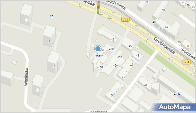 Warszawa, Grochowska, 45F, mapa Warszawy