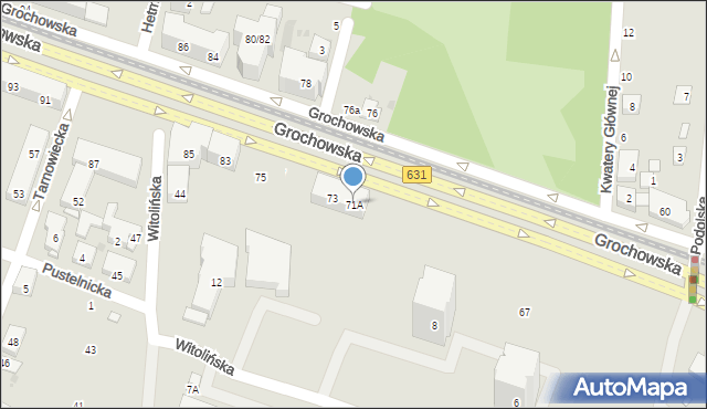 Warszawa, Grochowska, 71A, mapa Warszawy