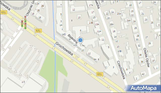 Warszawa, Grochowska, 14F, mapa Warszawy