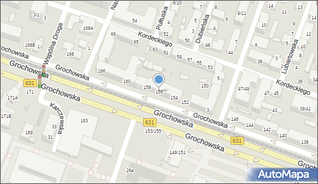 Warszawa, Grochowska, 156, mapa Warszawy