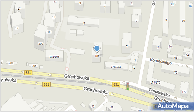 Warszawa, Grochowska, 186, mapa Warszawy