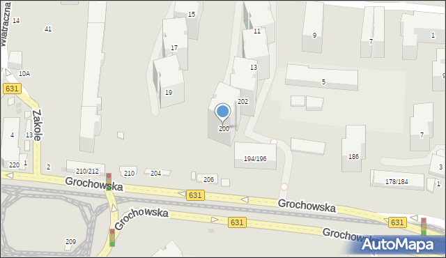 Warszawa, Grochowska, 200, mapa Warszawy