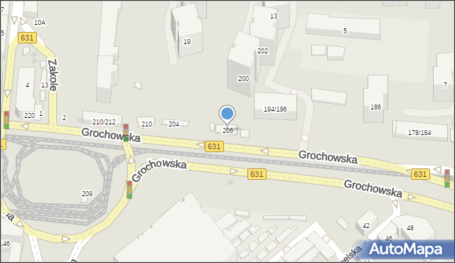 Warszawa, Grochowska, 206, mapa Warszawy
