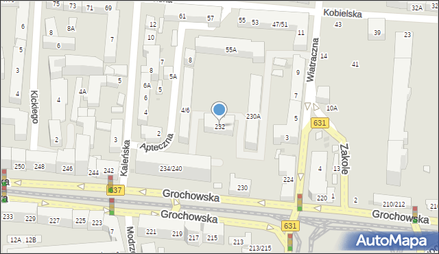 Warszawa, Grochowska, 232, mapa Warszawy