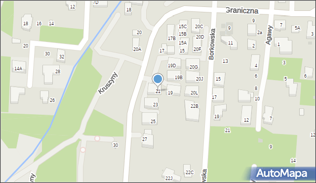 Warszawa, Graniczna, 21, mapa Warszawy