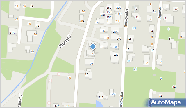 Warszawa, Graniczna, 23, mapa Warszawy