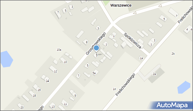 Warszewice, Groszkowskiego, ks. inf., 3, mapa Warszewice