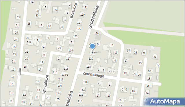 Wasilków, Grodzieńska, 122, mapa Wasilków