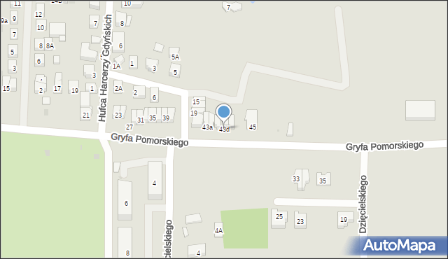 Wejherowo, Gryfa Pomorskiego, 43d, mapa Wejherowo