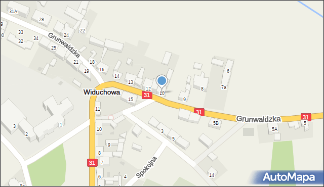 Widuchowa, Grunwaldzka, 10, mapa Widuchowa