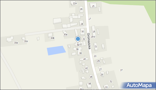 Więckowice, Gromadzka, 34, mapa Więckowice