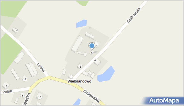 Wielbrandowo, Grabowska, 5, mapa Wielbrandowo