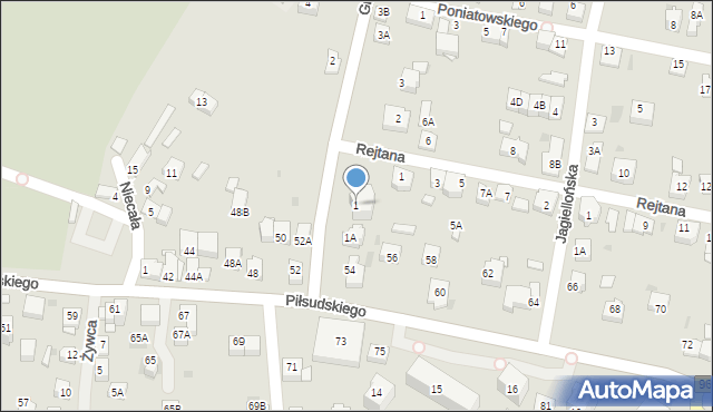 Wieliczka, Grottgera Artura, 1, mapa Wieliczka