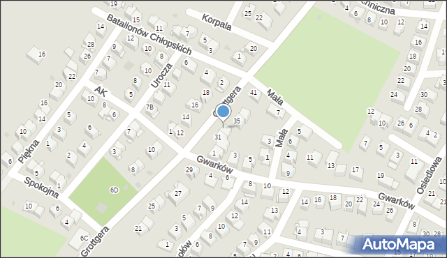 Wieliczka, Grottgera Artura, 33, mapa Wieliczka