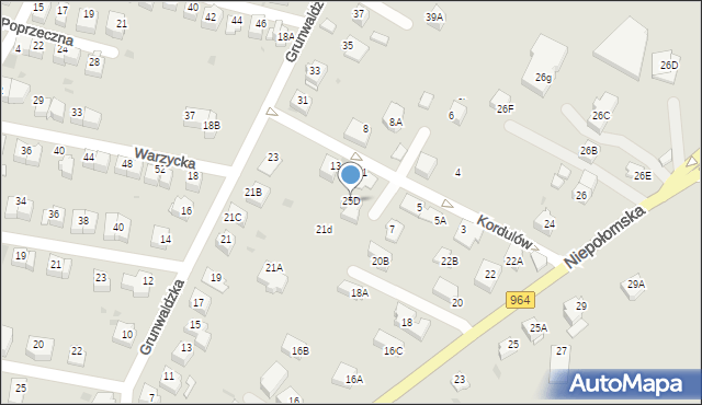 Wieliczka, Grunwaldzka, 25D, mapa Wieliczka