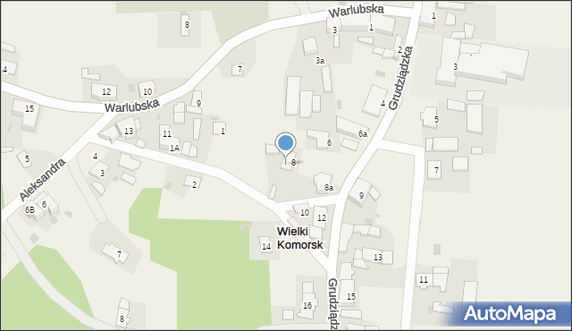 Wielki Komorsk, Grudziądzka, 8B, mapa Wielki Komorsk