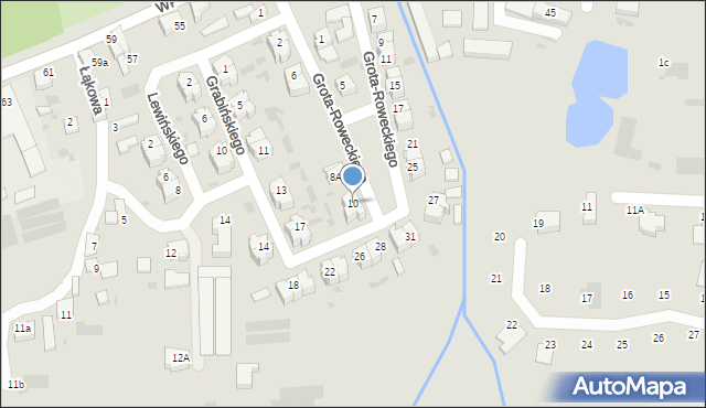 Wieluń, Grota-Roweckiego Stefana, gen., 10, mapa Wieluń