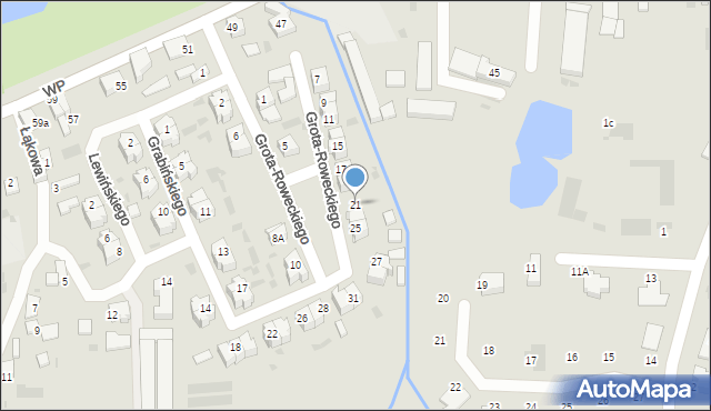 Wieluń, Grota-Roweckiego Stefana, gen., 21, mapa Wieluń